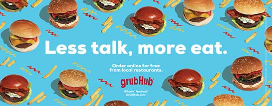 Burgers Grubhub CarCard