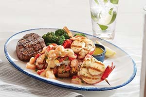 Red Lobster Seafood Surf and Turf feast