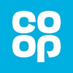 co op white logo on blue