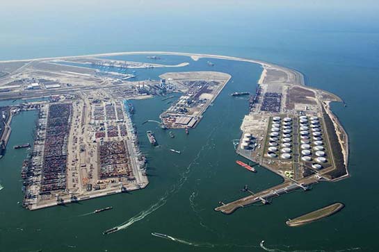 containerterminals maasvlakte rotterdam aeroview