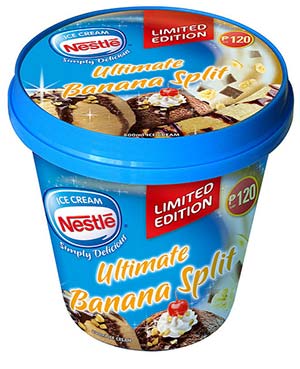 nestle ice banana split